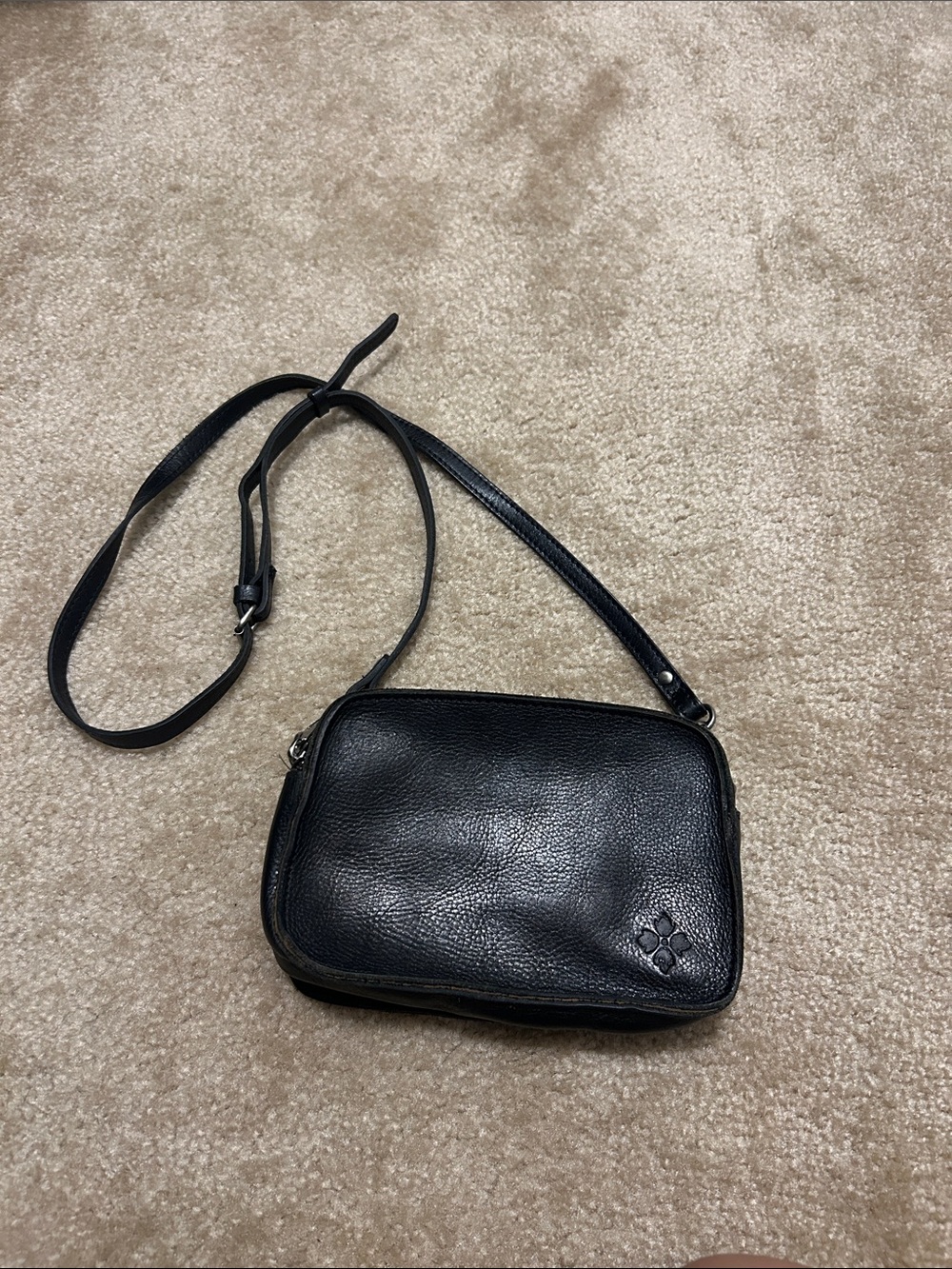 Black Leather Crossbody